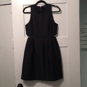 Madewell black and gold dress